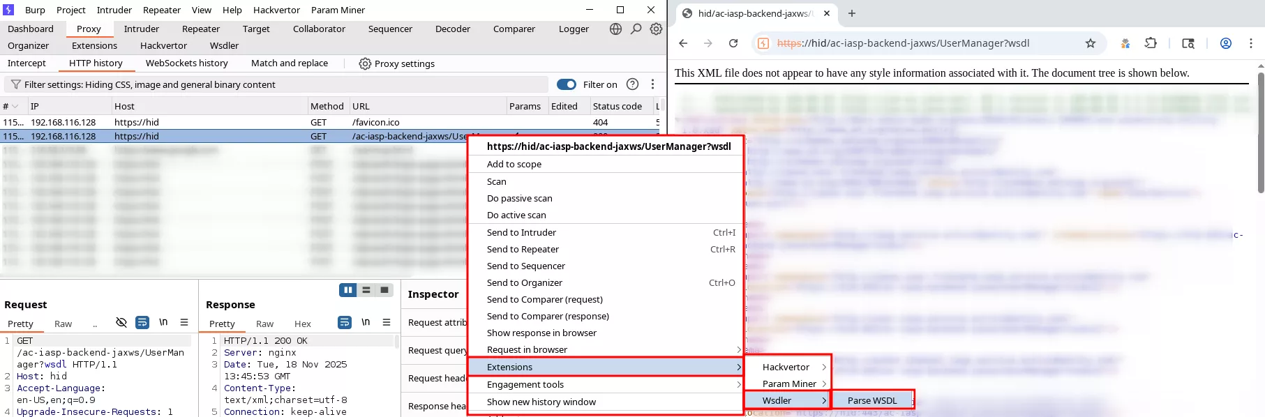 Extension Burp Wsdler.
