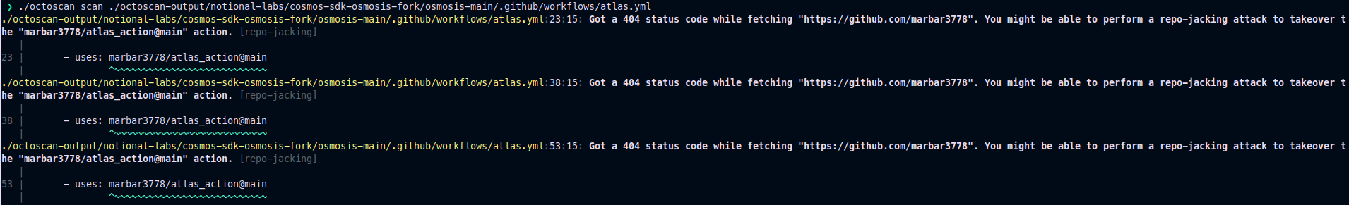 octoscan repo jacking