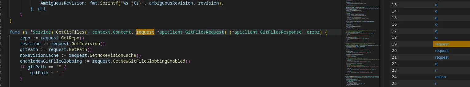 func GetGitFiles.