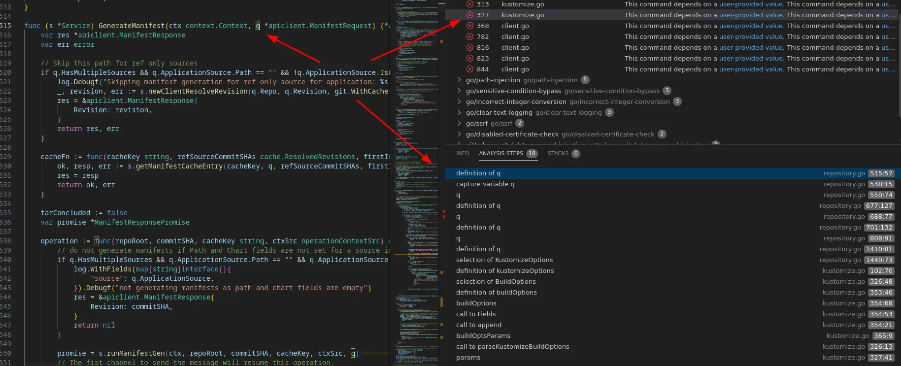 CodeQL paths.