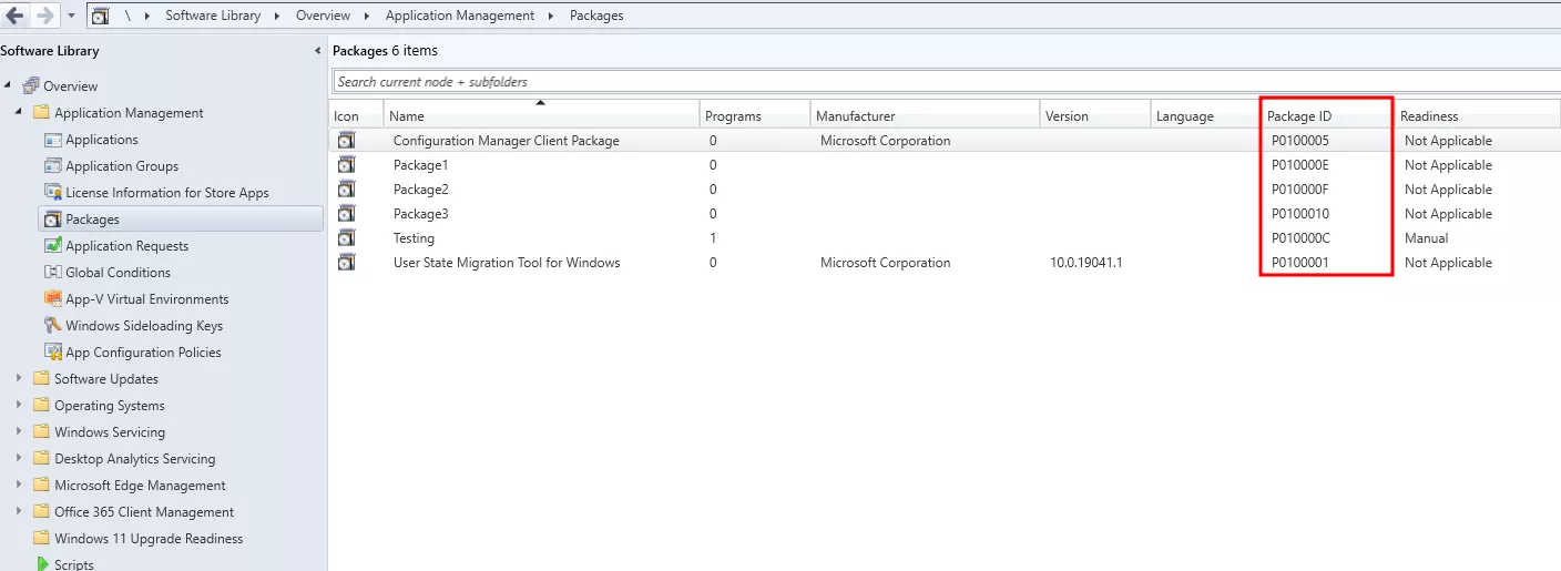 SCCM Packages