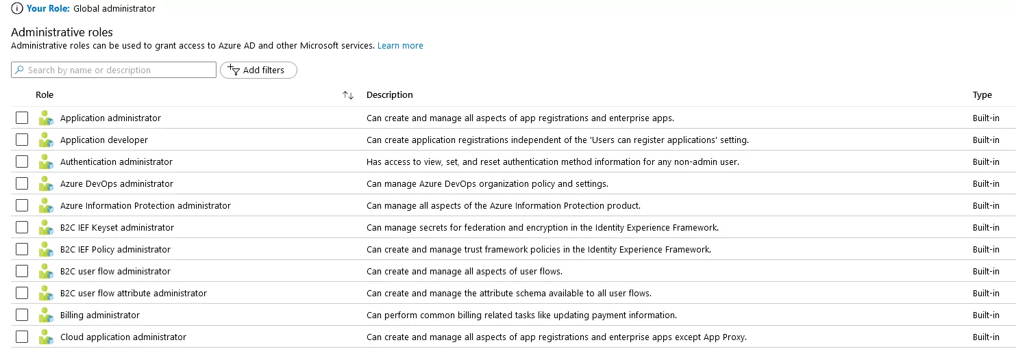 Limited administrators roles