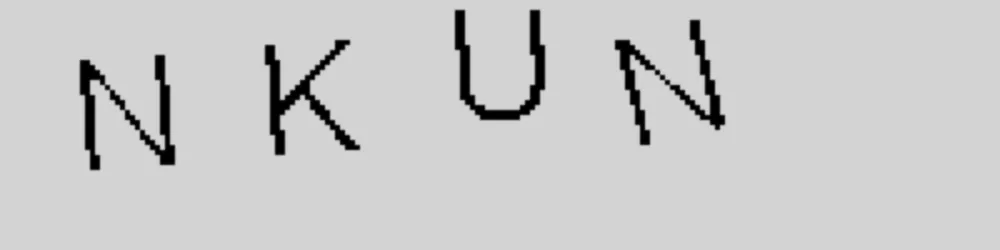 Cleaned Captcha prepared for OCR