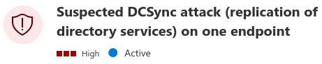 DCSync alert.