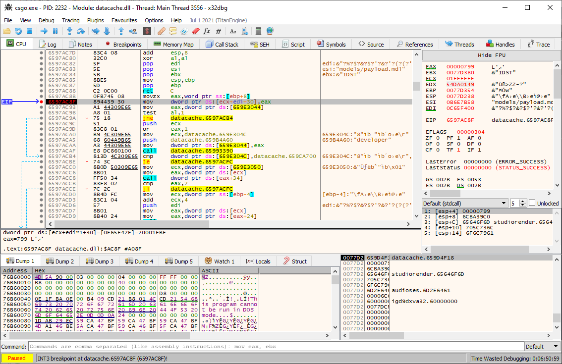 Debugging the crash