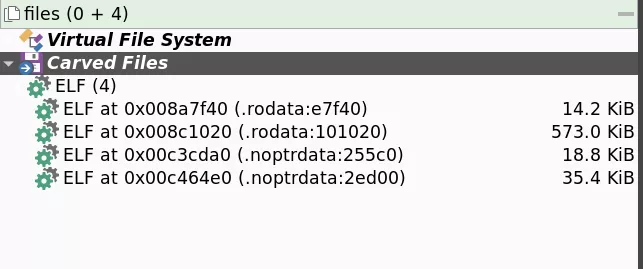 Embedded ELF programs