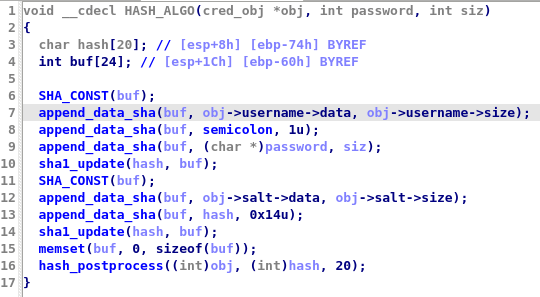 First hash pseudocode
