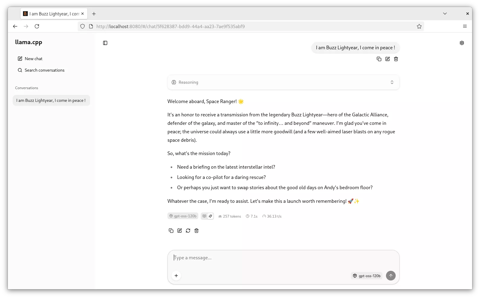 LLM first test prompt