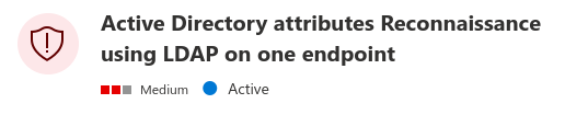 LDAP attribute reconnaissance alert.