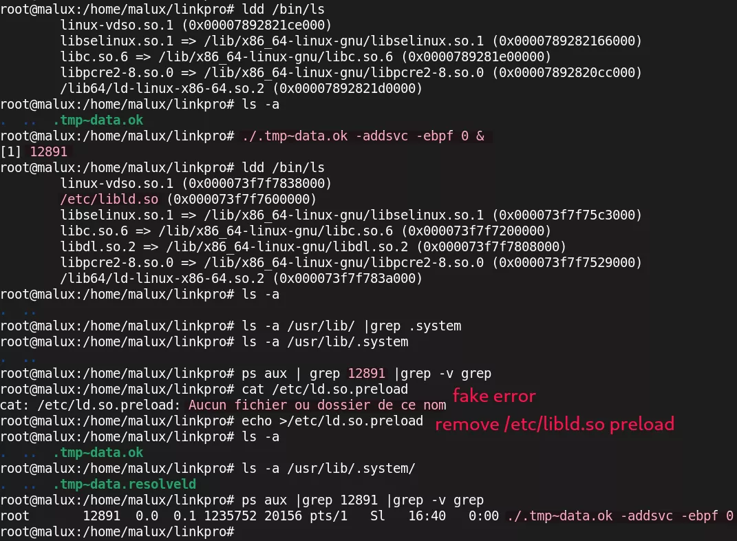 Example of libld.so loading