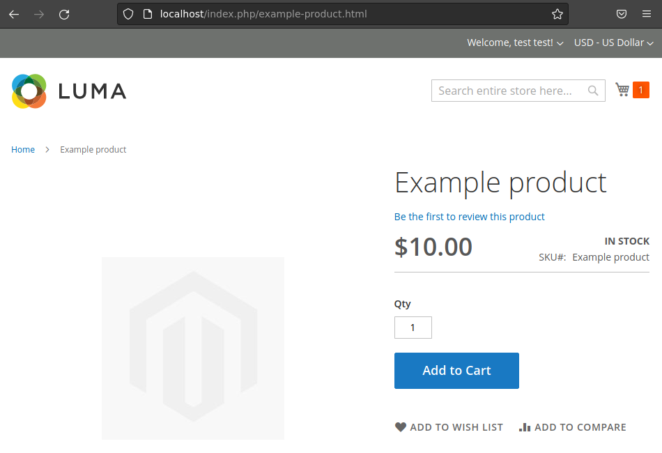 Magento Frontend Page