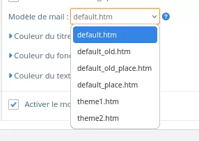 Modify Mail Template