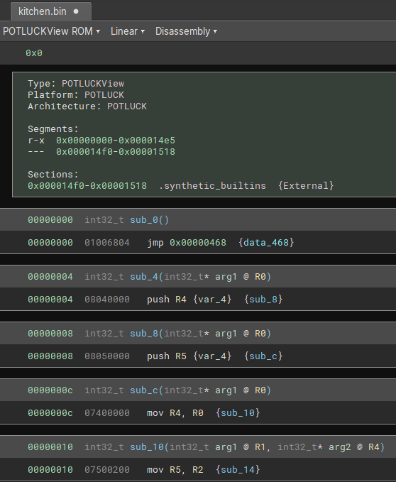 Binary Ninja no control flow view