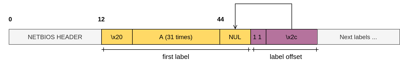 NetBIOS domain name representation and compression