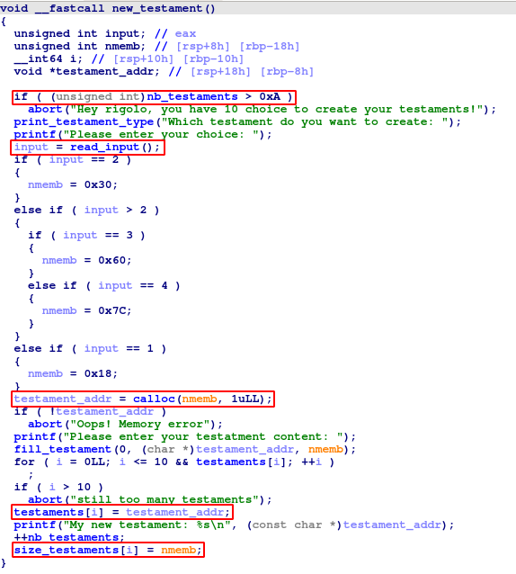 New testament function