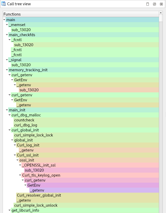 Call Tree view