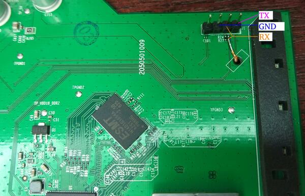 Soldering TX (from https://openwrt.org/toh/tp-link/archer-c7-1750)