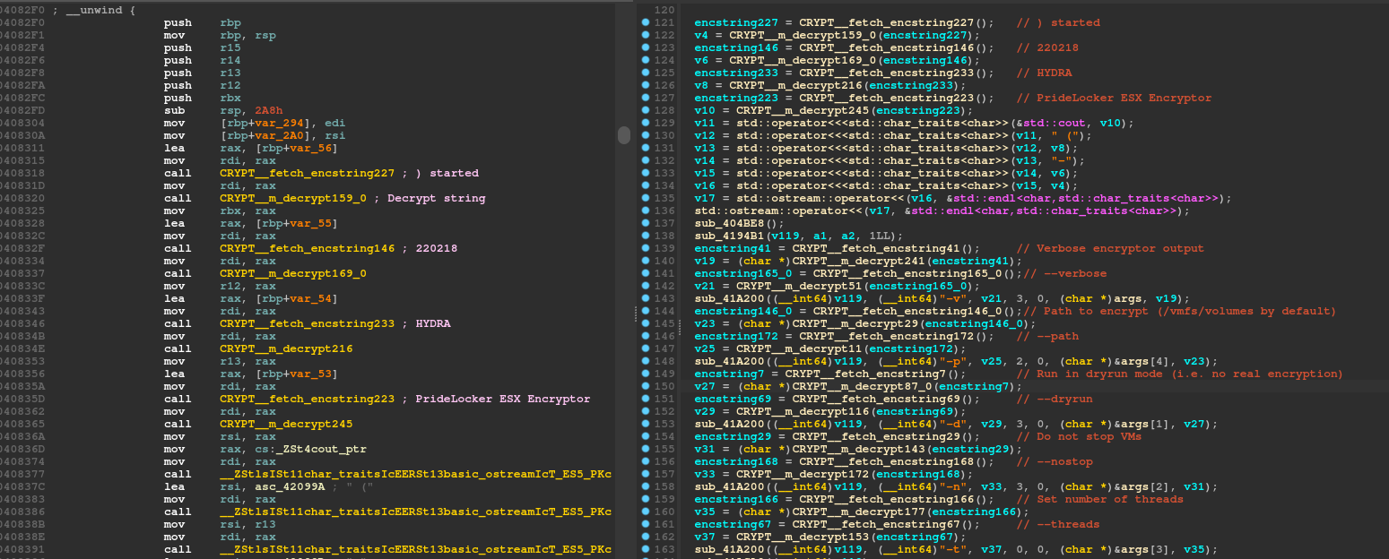 IDA view after the script execution