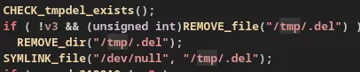 Rust downloader symlink /dev/null to /tmp/.del
