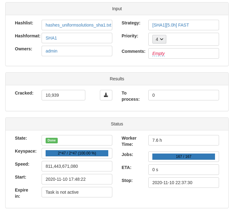 Result from generated strategy