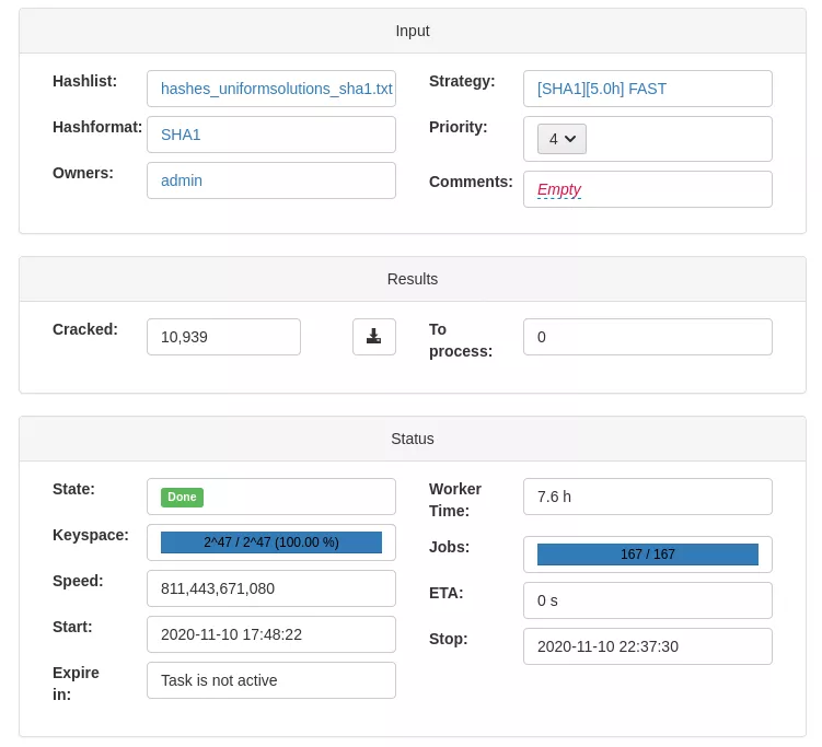 Result from generated strategy