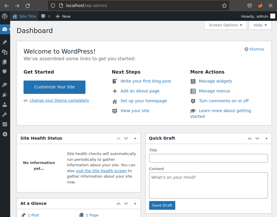 Authenticated users dashboard