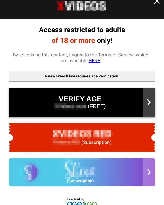 AgeGo age verification.