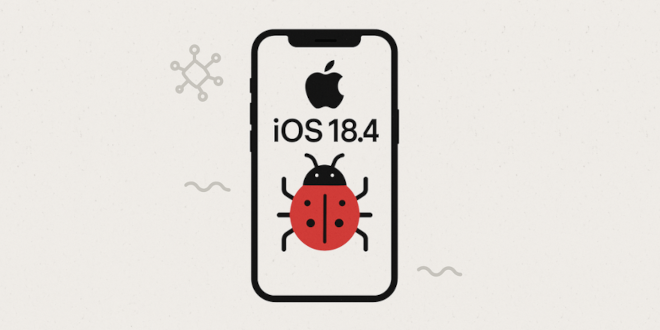 Image of an iPhone on iOS 18.4