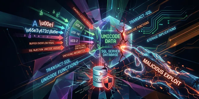 Illustration MS SQL Server sécurité Unicode
