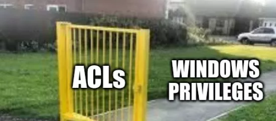 Bypass ACLs using Windows Privileges